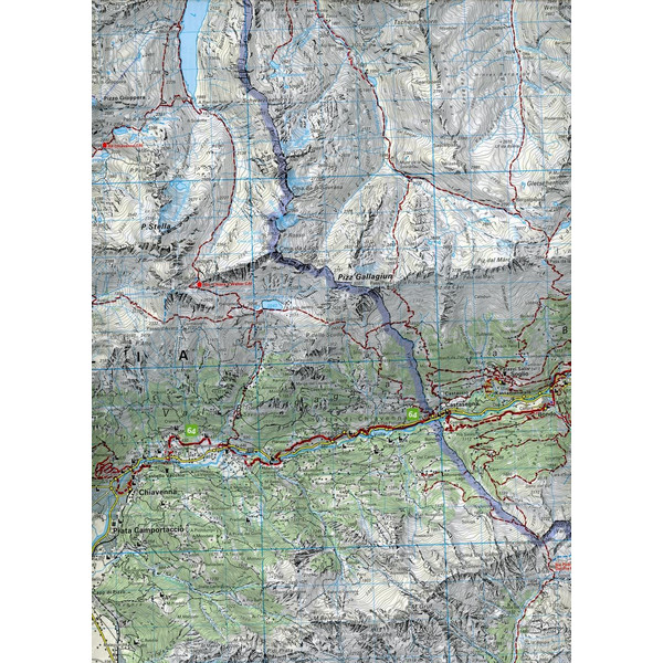 Splügen-San Bernardino, Hinterrheintäler, Misox Wanderkarte nr. 27 - Wanderkarte