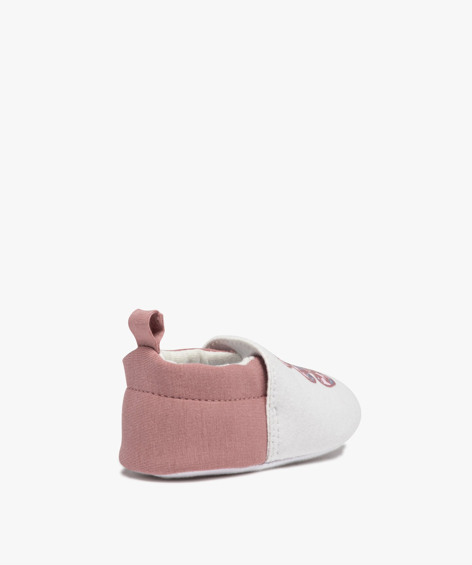 Chaussons de naissance bébé fille en jersey avec ourson im... blanc | GEMO