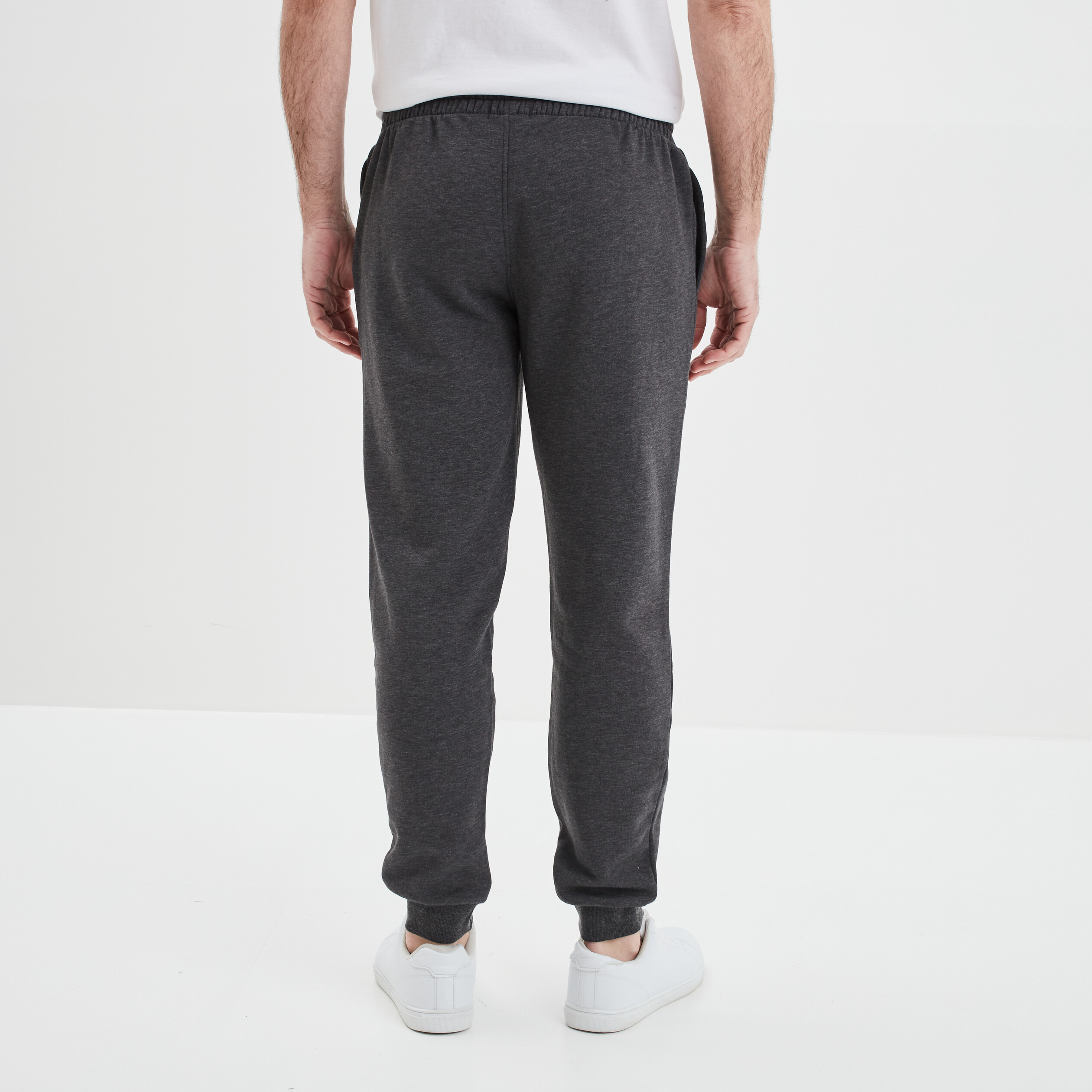 Jogging droit molleton gris foncé homme | La Halle