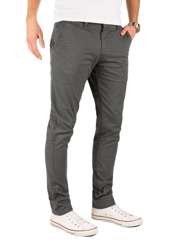 Yazubi Chino Hose Kyle in Anthrazit günstig kaufen