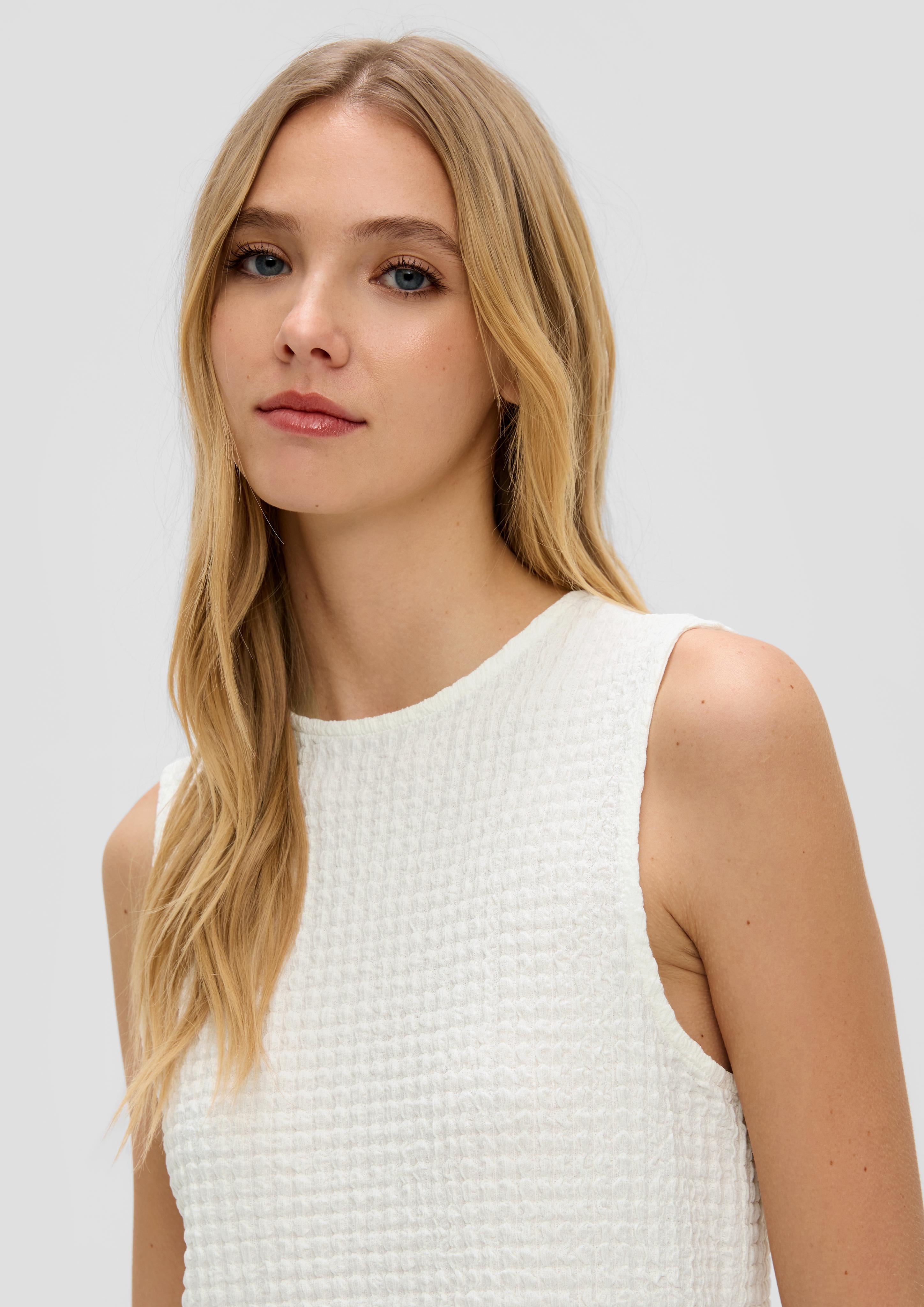 Ärmelloses Top aus Jacquard  2144059-0200