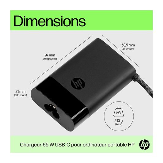 Încărcător HP USB-C 65W - Adaptor de alimentare universal pentru laptop, tabletă și smartphone