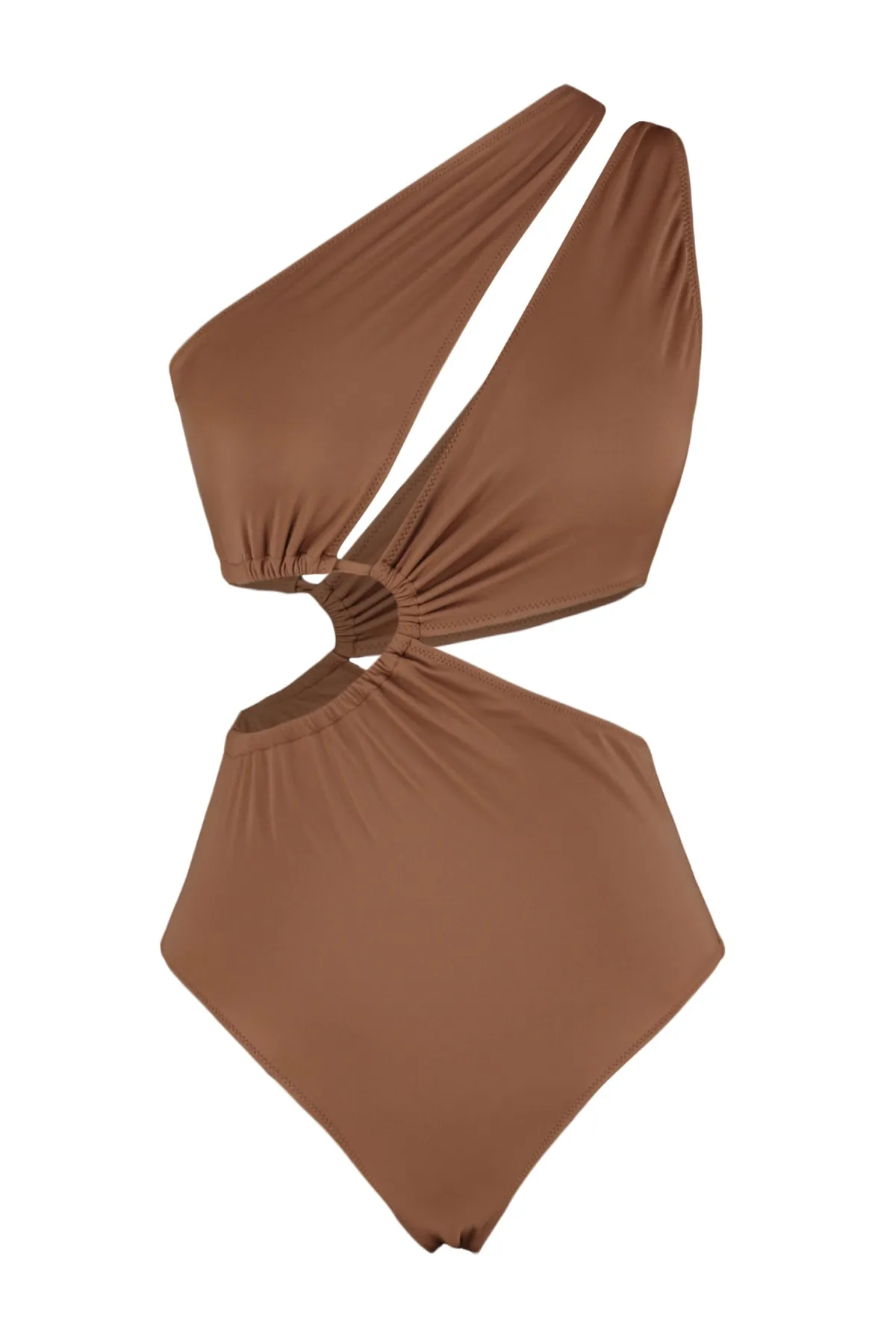 Trendyol Collection  Brauner Single Shoulder Tunnel Regular Mayokini TBESS23MA00206