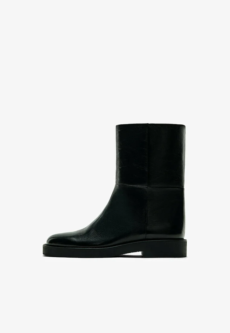 Massimo Dutti SHINY - Botines con plataforma