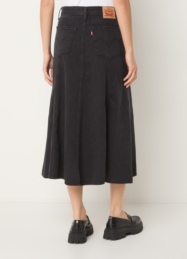 Fustă midi Levi's Cherish din denim cu buzunare laterale