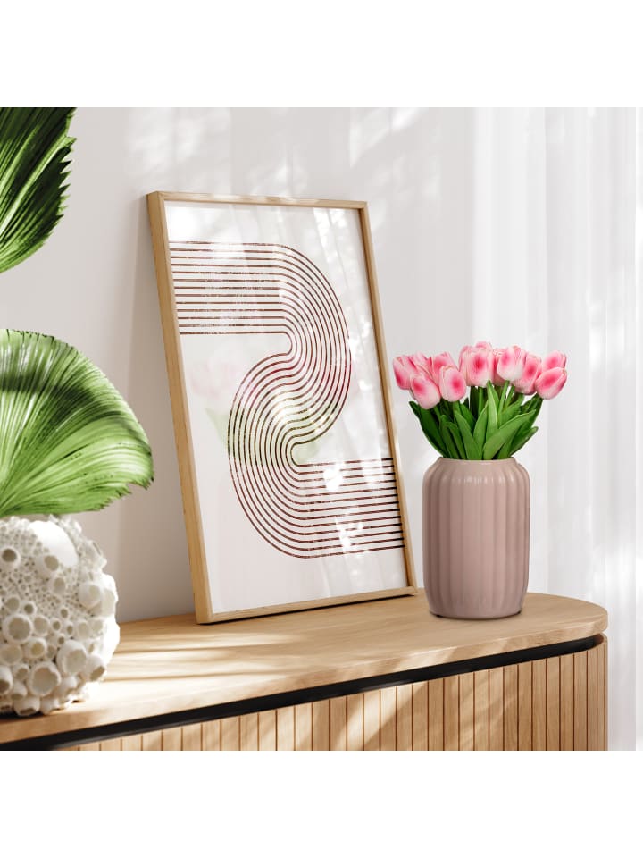 relaxdays 24 x Kunsttulpe in Rosa/ Grün günstig kaufen onesize