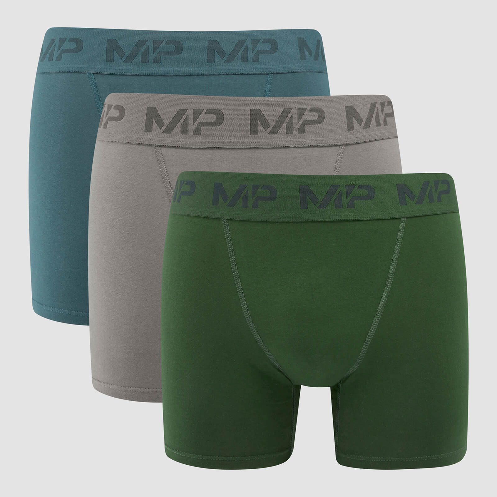 Boxers MP pour hommes  – Carbone/Bleu fumé/Vert foncé