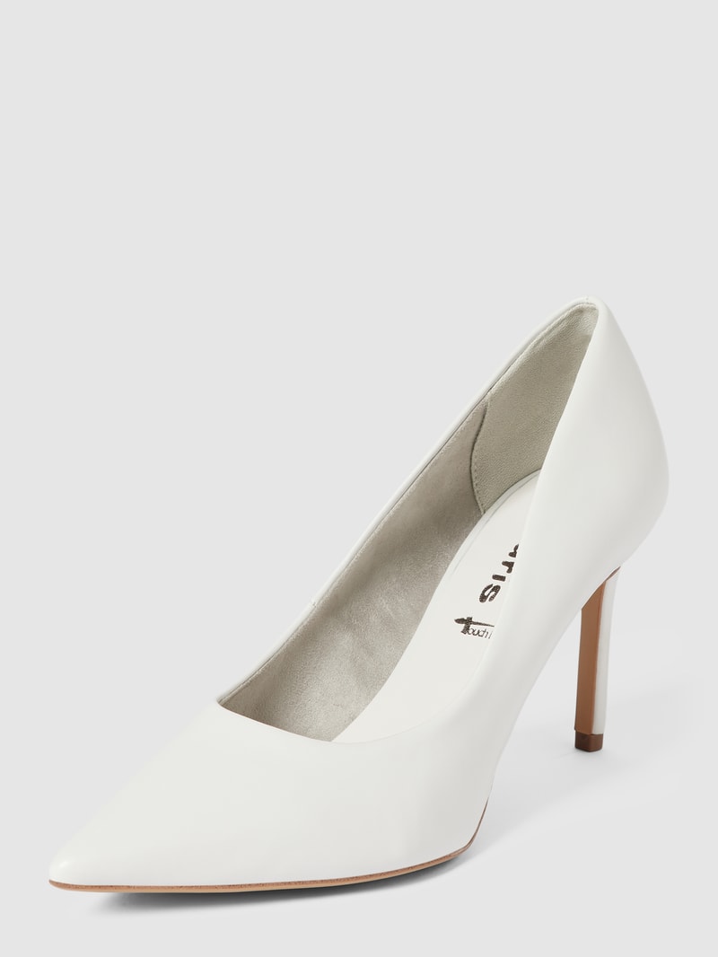 Pumps mit hohem Absatz in weiß