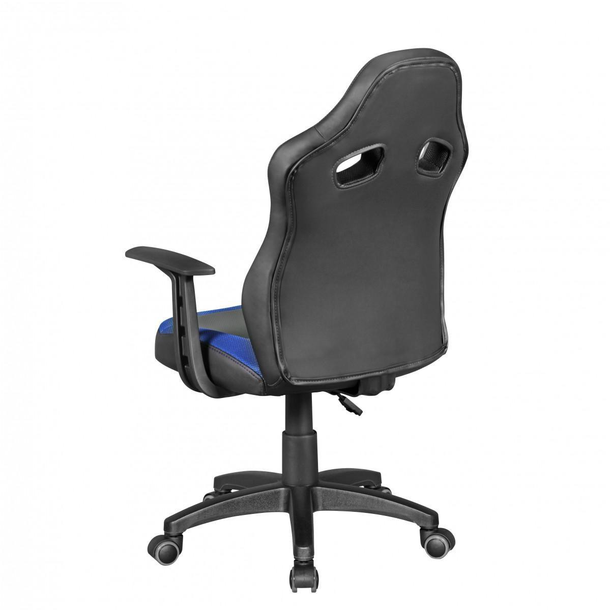 Amstyle Kinderdrehstuhl SPEEDY Jugendstuhl Kinderschreibtischstuhl Drehstuhl ergonomisch - blau/grau