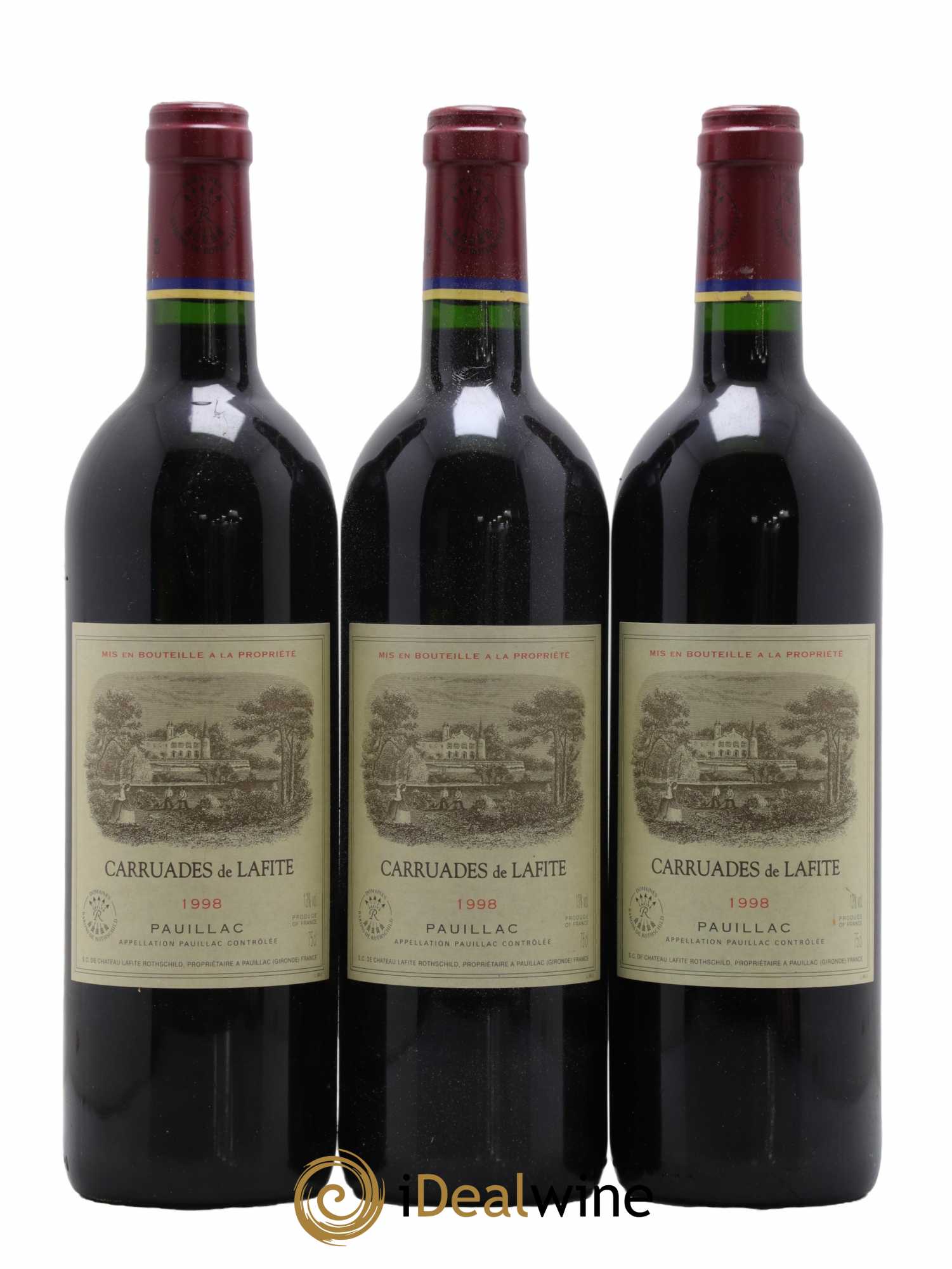 Carruades de Lafite Rothschild Second vin  1998 - Lot de 12 Bouteilles