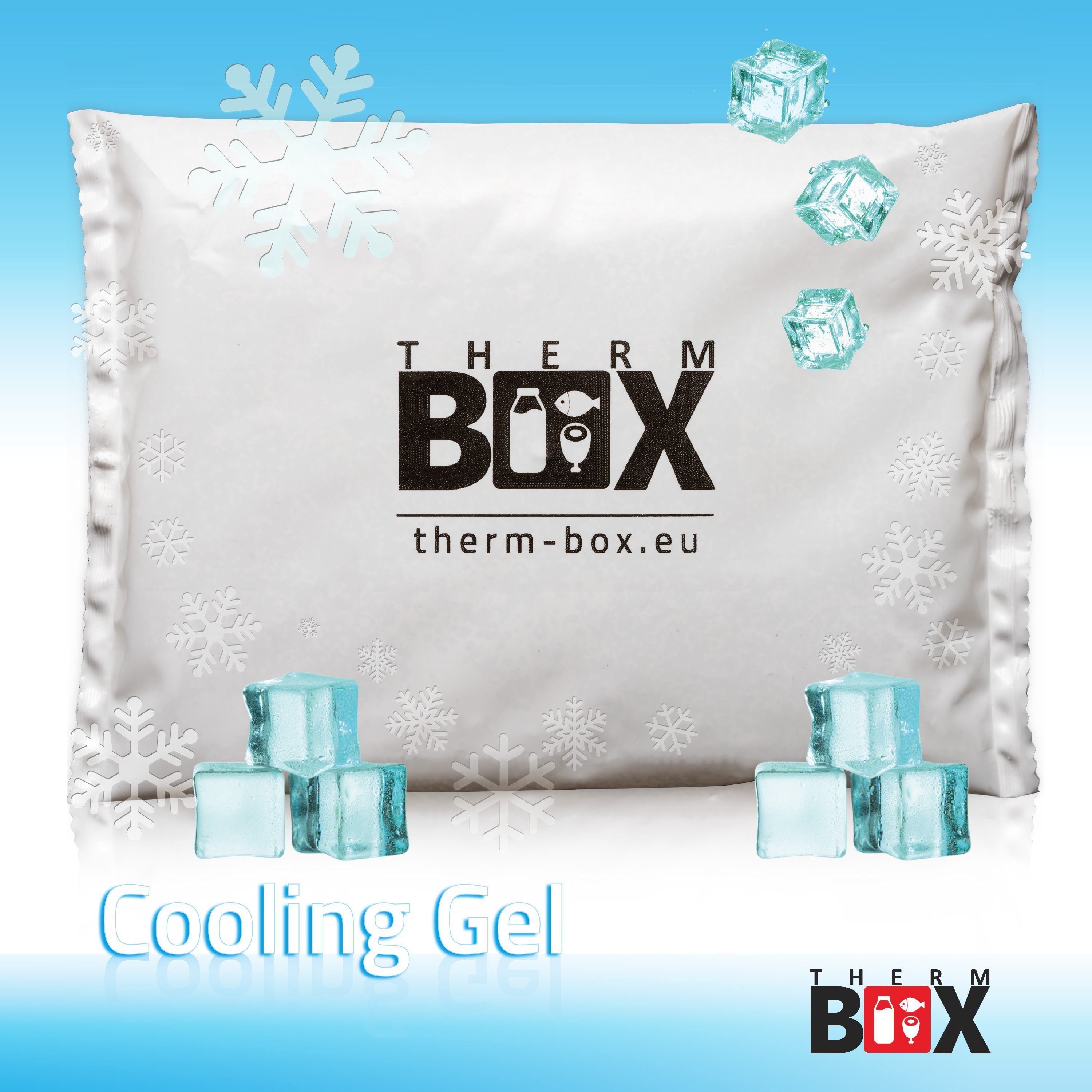 THERM-BOX Kühlakku Profi Kühlakku für Kühlbox, Groß 450g Wiederverwendbar Kühlpad Kühlpack Kühlbeutel Kühlkissen