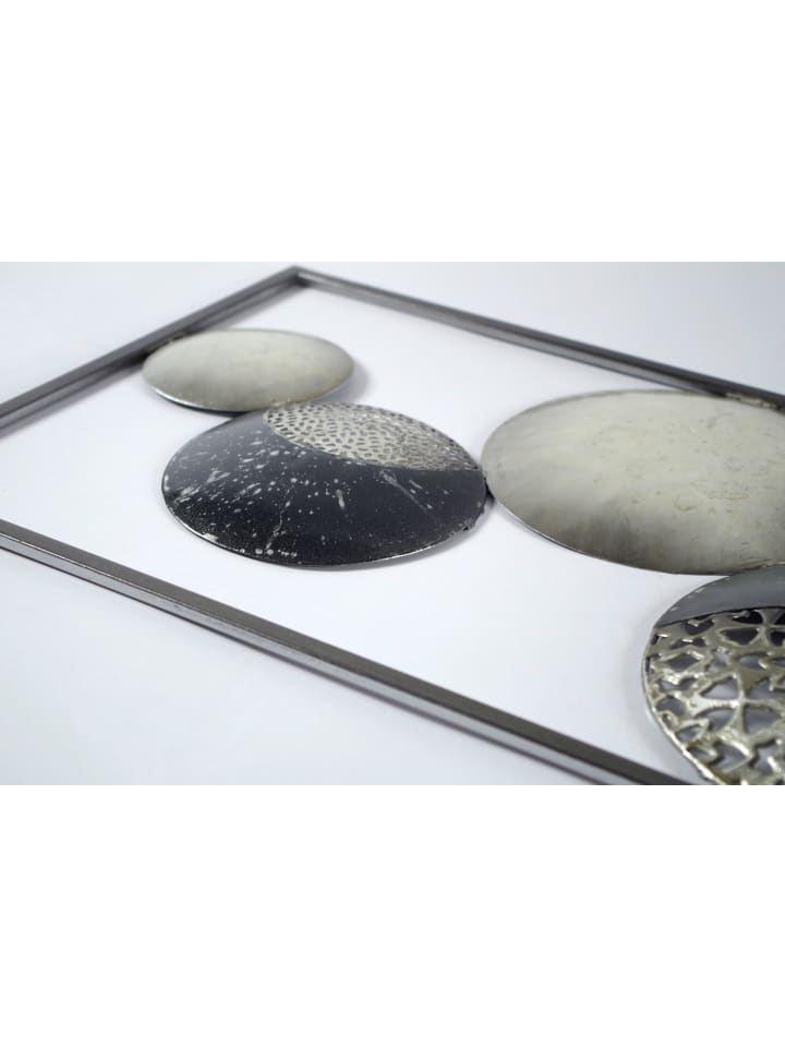 kobolo Metallbild SLICES in Grau günstig kaufen onesize