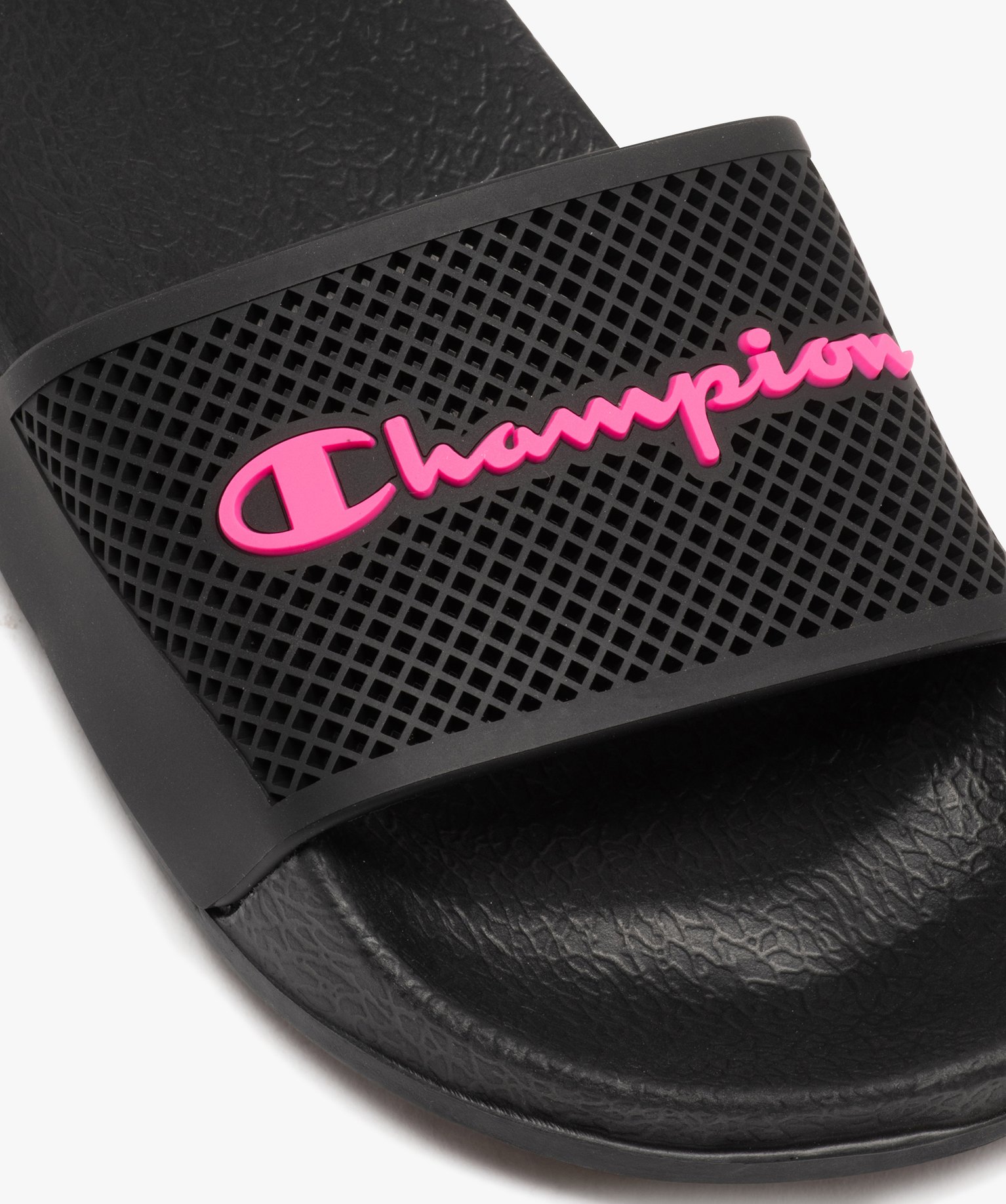 Mules de piscine fille à bandeau ajouré - Champion noir | GEMO