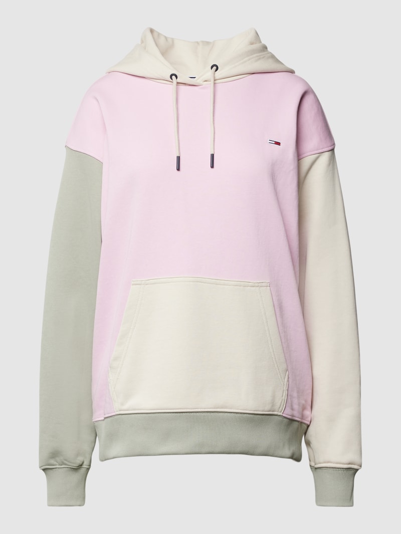 Hoodie im Colour-Blocking-Design in rosa