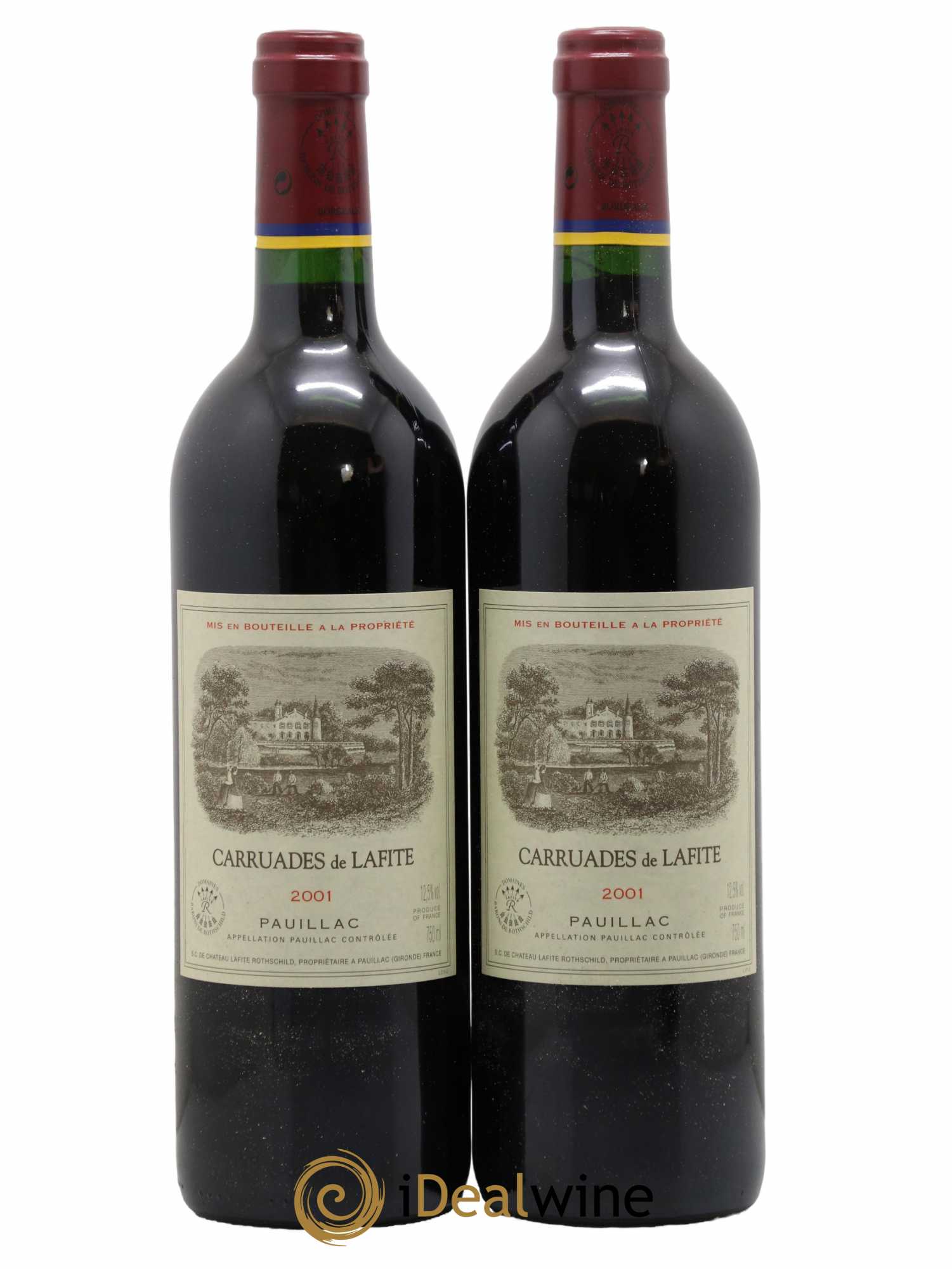 Carruades de Lafite Rothschild Second vin  2001 - Lot de 2 Bouteilles