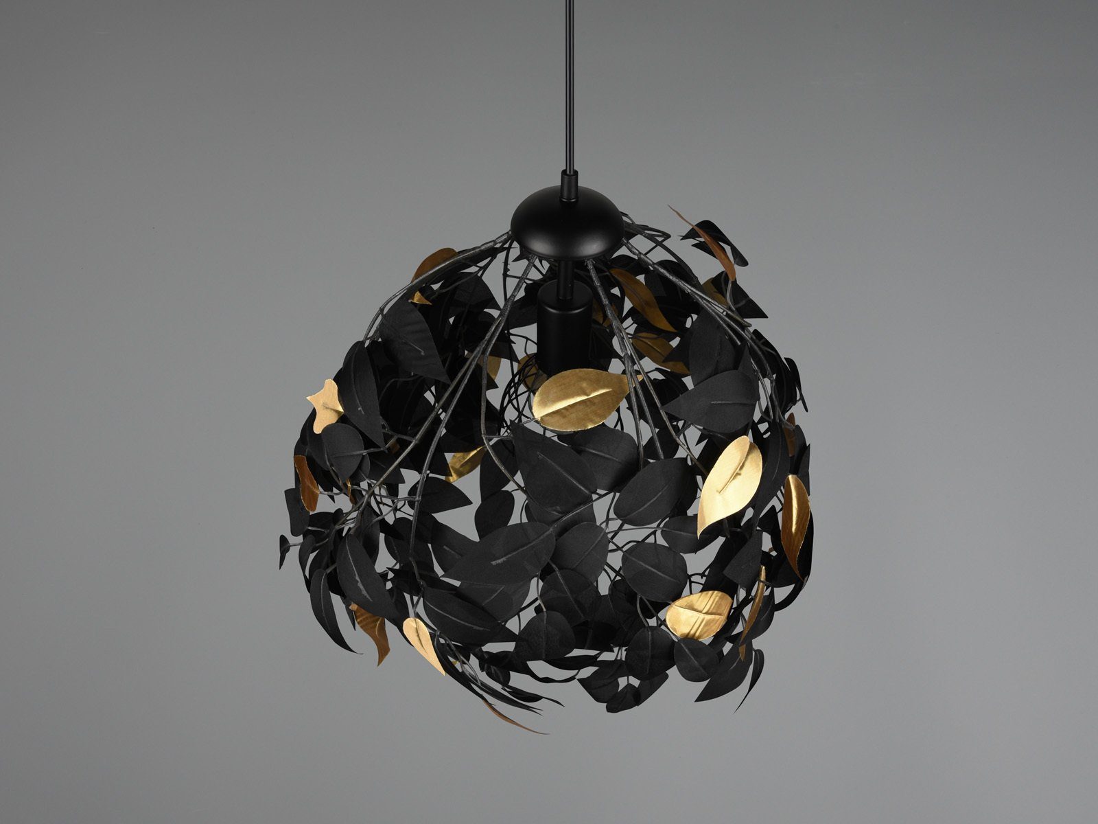 meineWunschleuchte LED Pendelleuchte, Dimmfunktion, LED wechselbar, Warmweiß, Ausgefallene Designer-lampen hängend für über-n Esstisch Schwarz Ø38cm