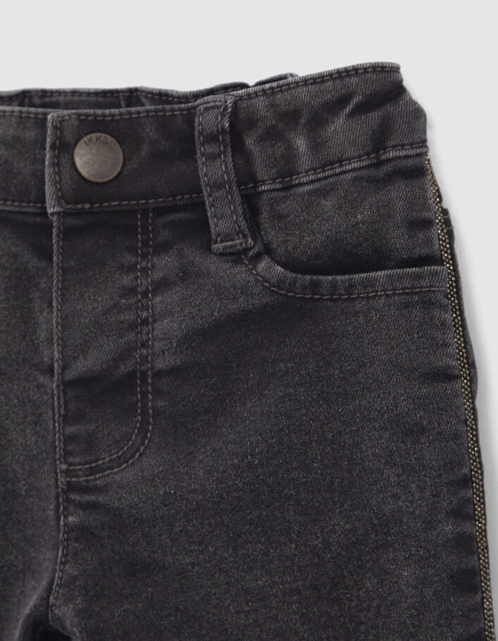 Jean gris décor microbilles côtés bébé fille