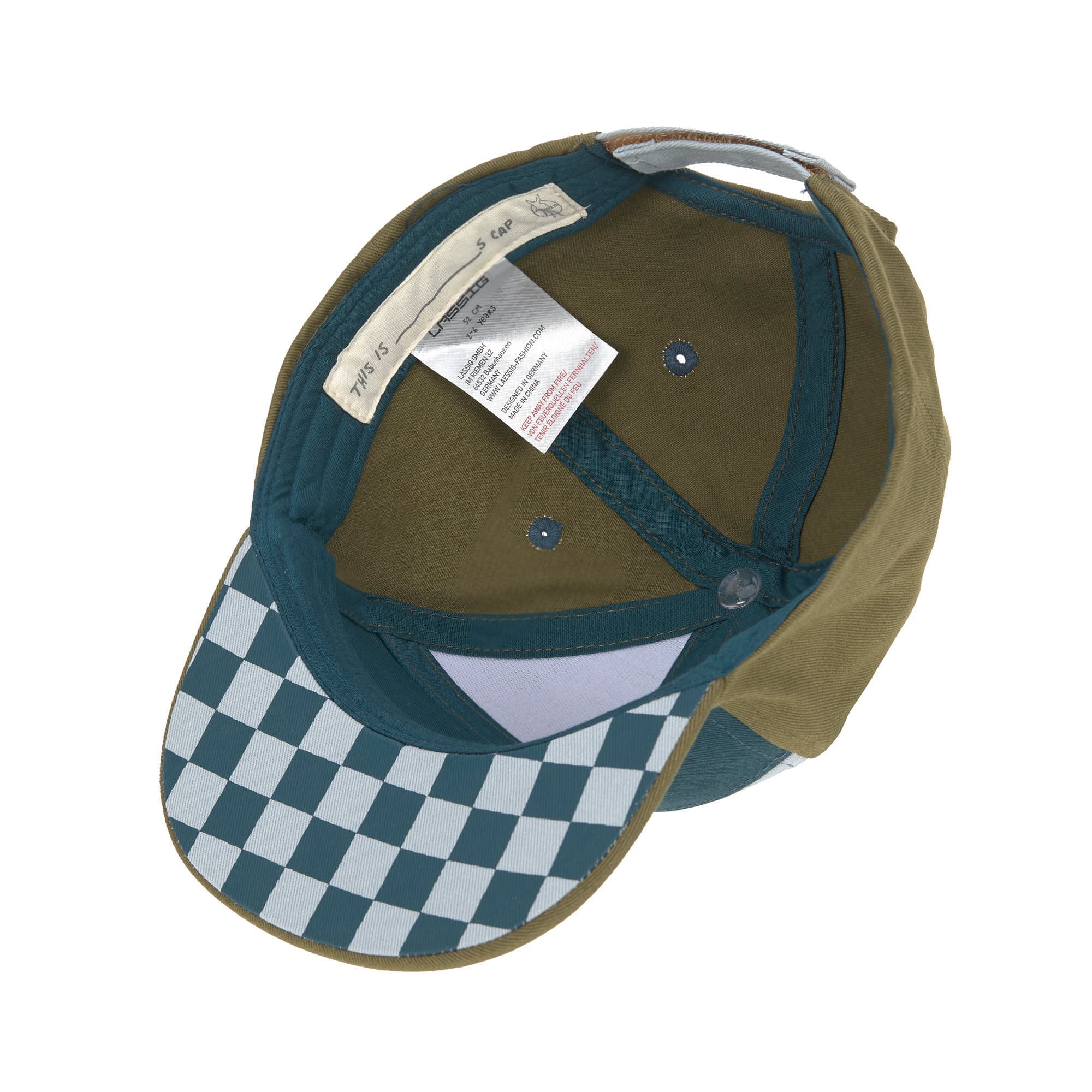 Kinder Cap - Little Gang, Oliv Blau Grau