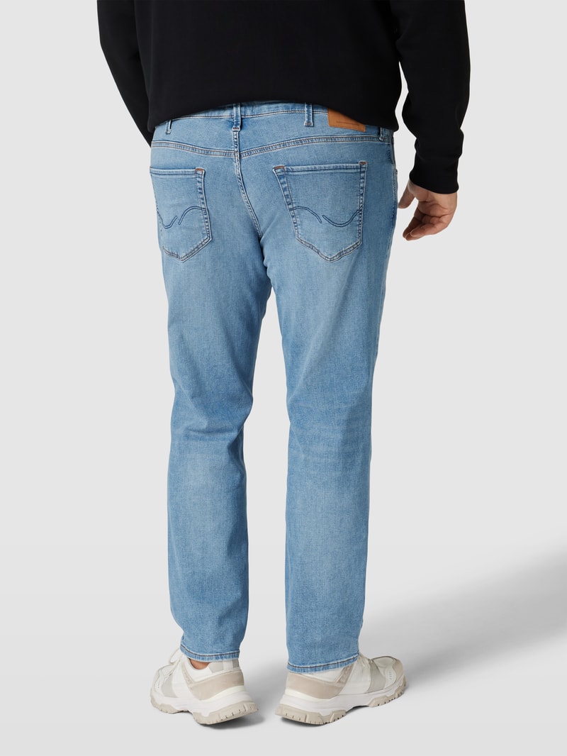 PLUS SIZE Jeans mit Label-Patch Modell 'GLENN' in jeans