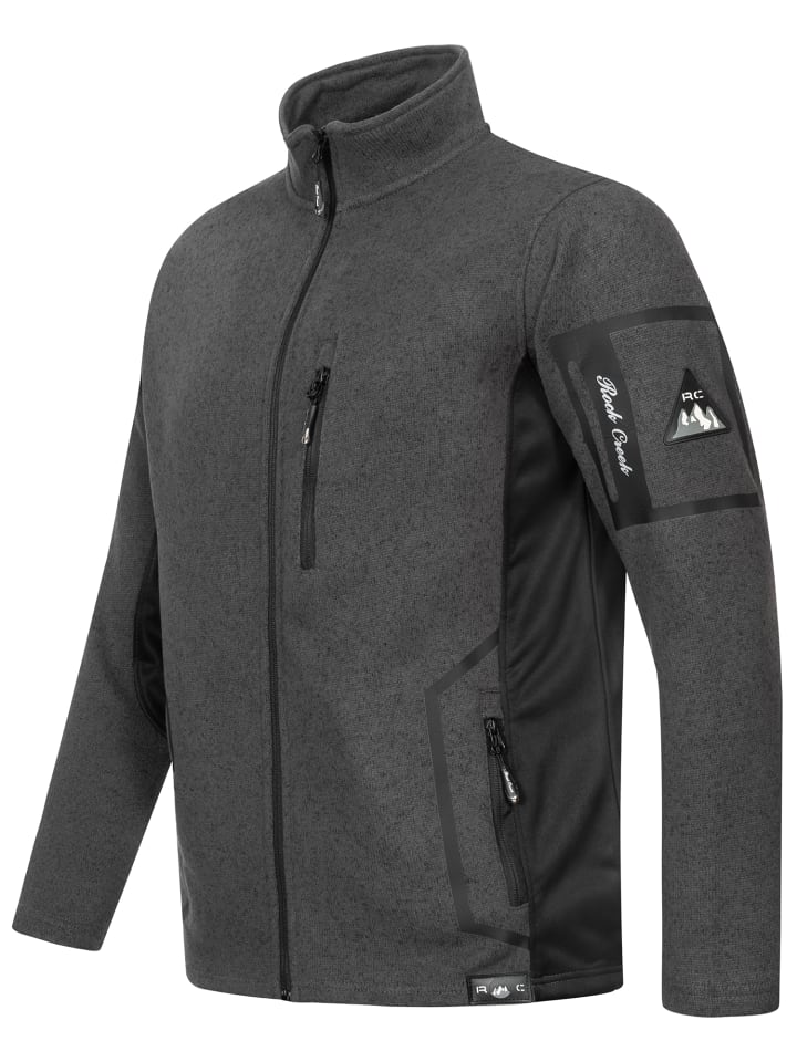 Rock Creek Fleecejacke in Dunkelgrau günstig kaufen