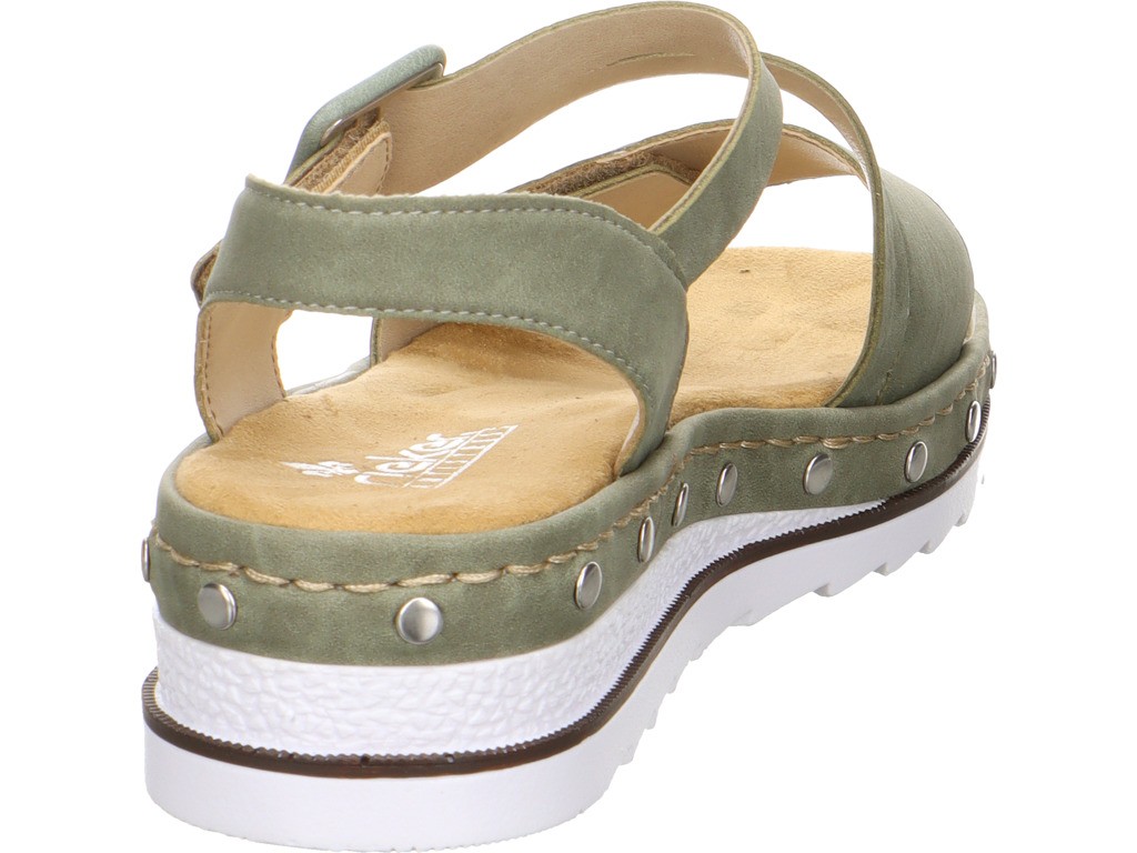 RIEKER Klassische Sandalen khaki FSK Damen Sandalen