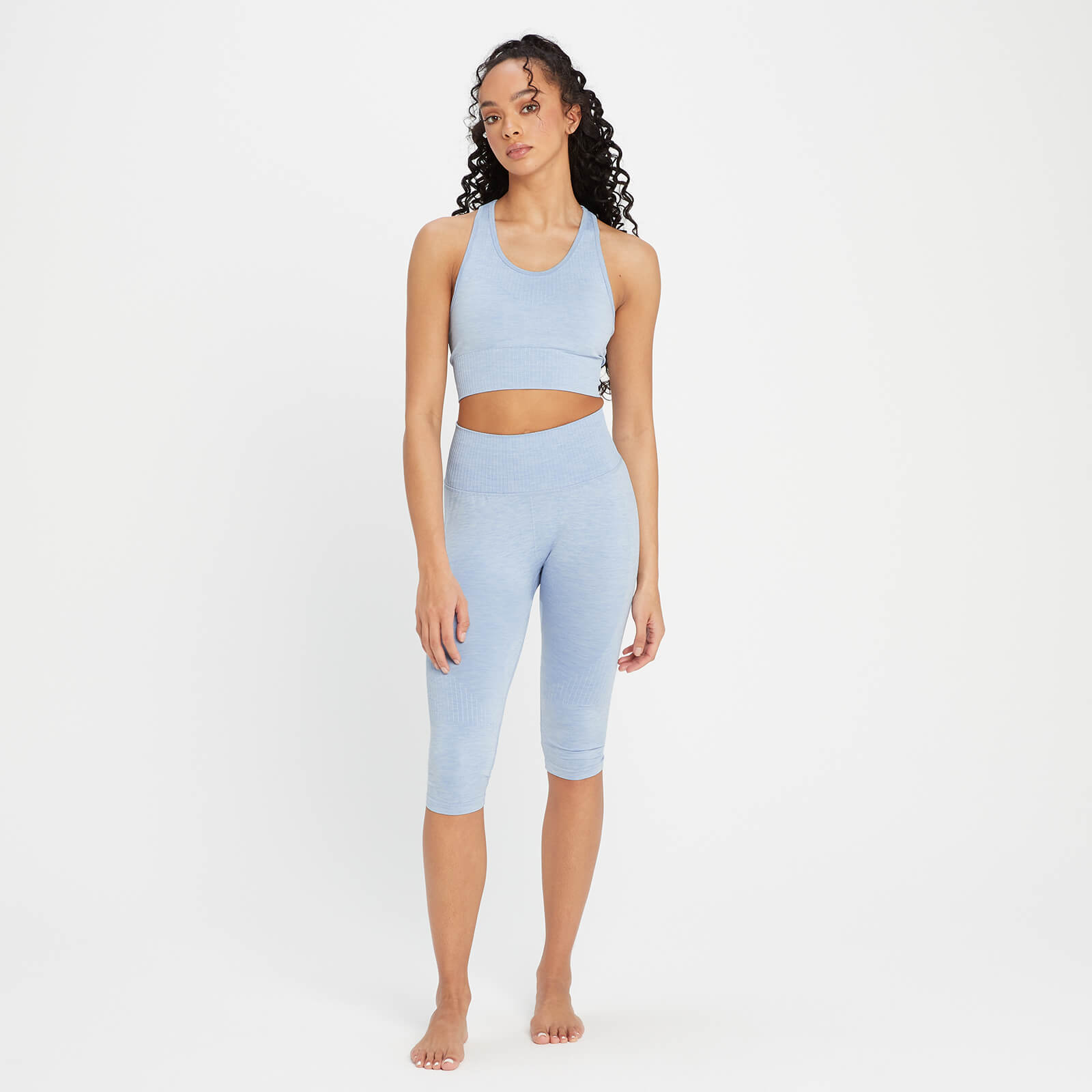 Legging ¾ sans coutures MP Composure pour femmes – Bleu ciel