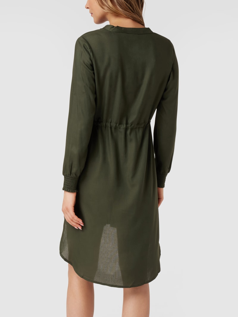 Still-Midikleid aus Viskose in dunkelgrün