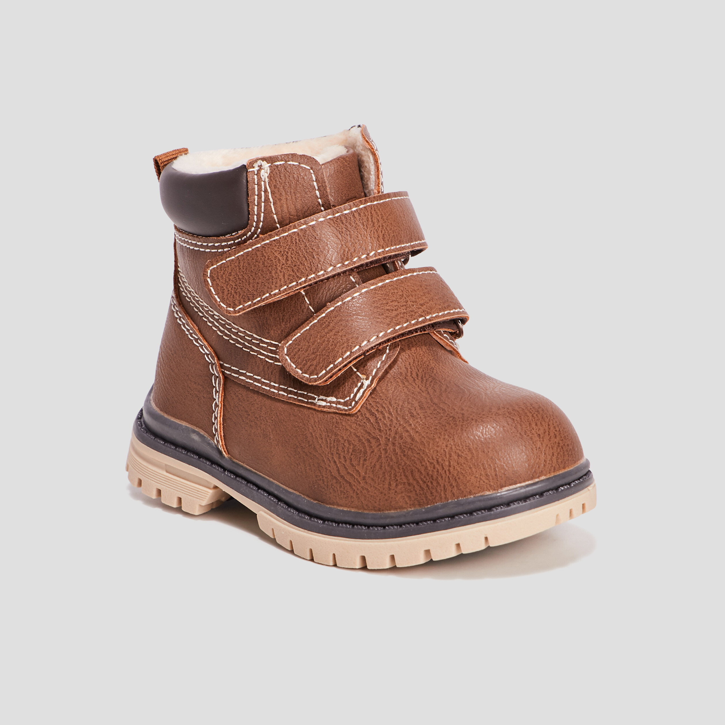 Bottines fourrées marron bébé garçon | La Halle