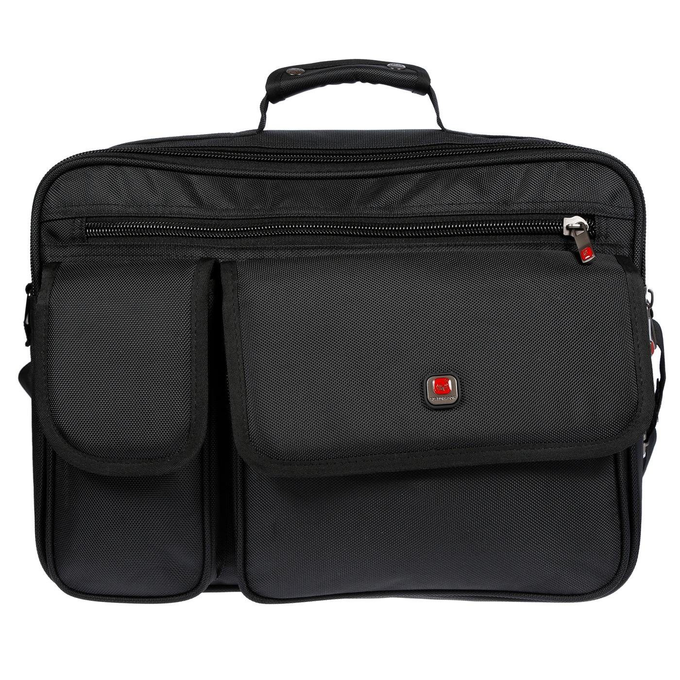 Christian Wippermann Umhängetasche Umhängetasche Laptoptasche 17 Zoll Herren Tasche, Messenger Bag Damen Schwarz