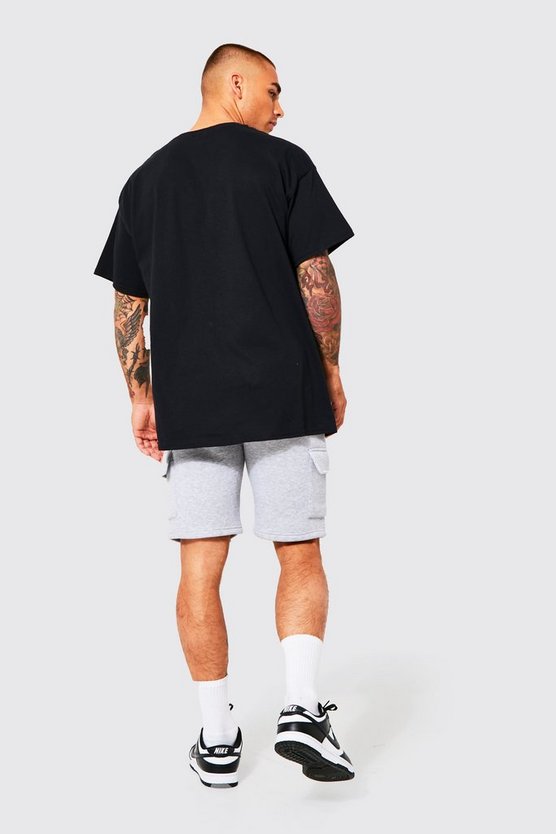 Mittellange Slim-Fit Jersey-Shorts
