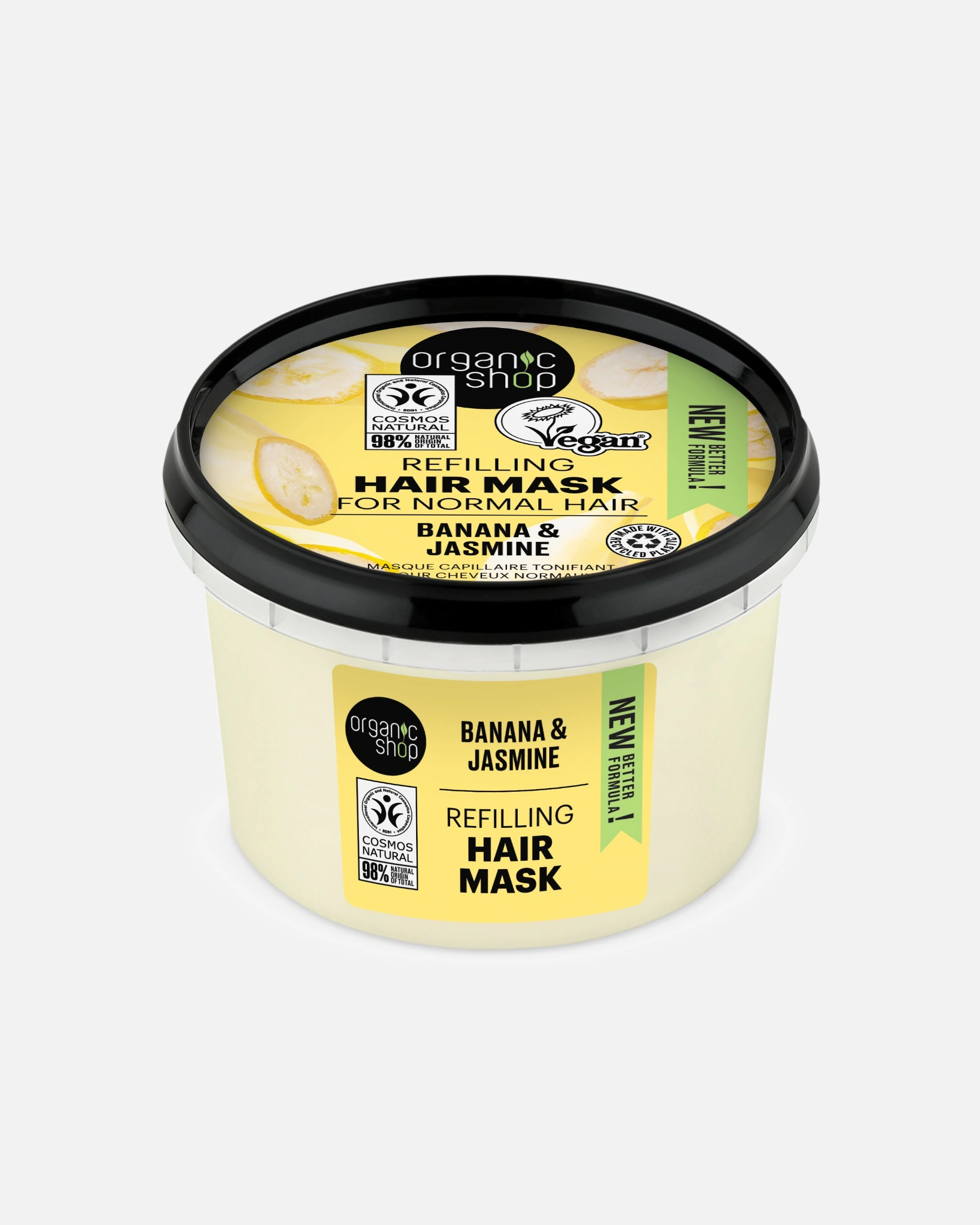 Organic Shop Banana Jasmine Wegańska naturalna maska do włosów normalnych