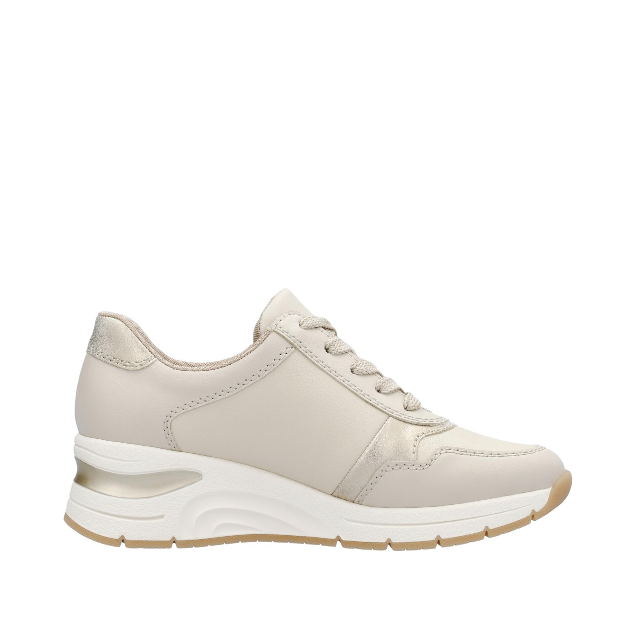 RIEKER Freizeit Schnürer beige
