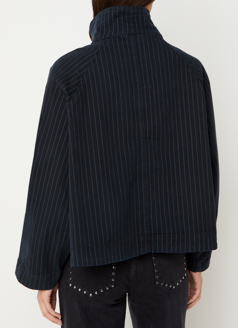 Giacca Co'Couture Pin in denim stampato a righe.