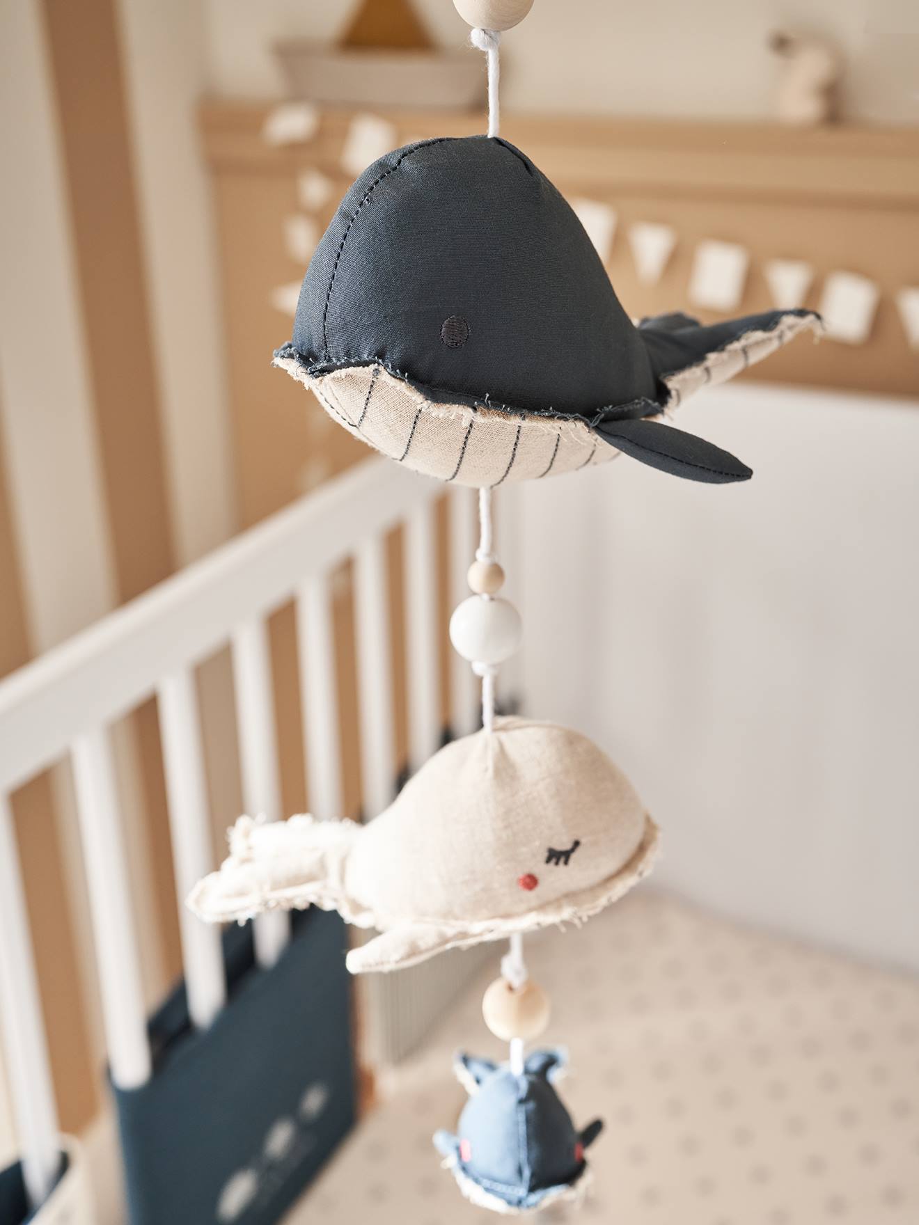 Vertbaudet Baby Musikmobile NAVY SEA - beige meliert