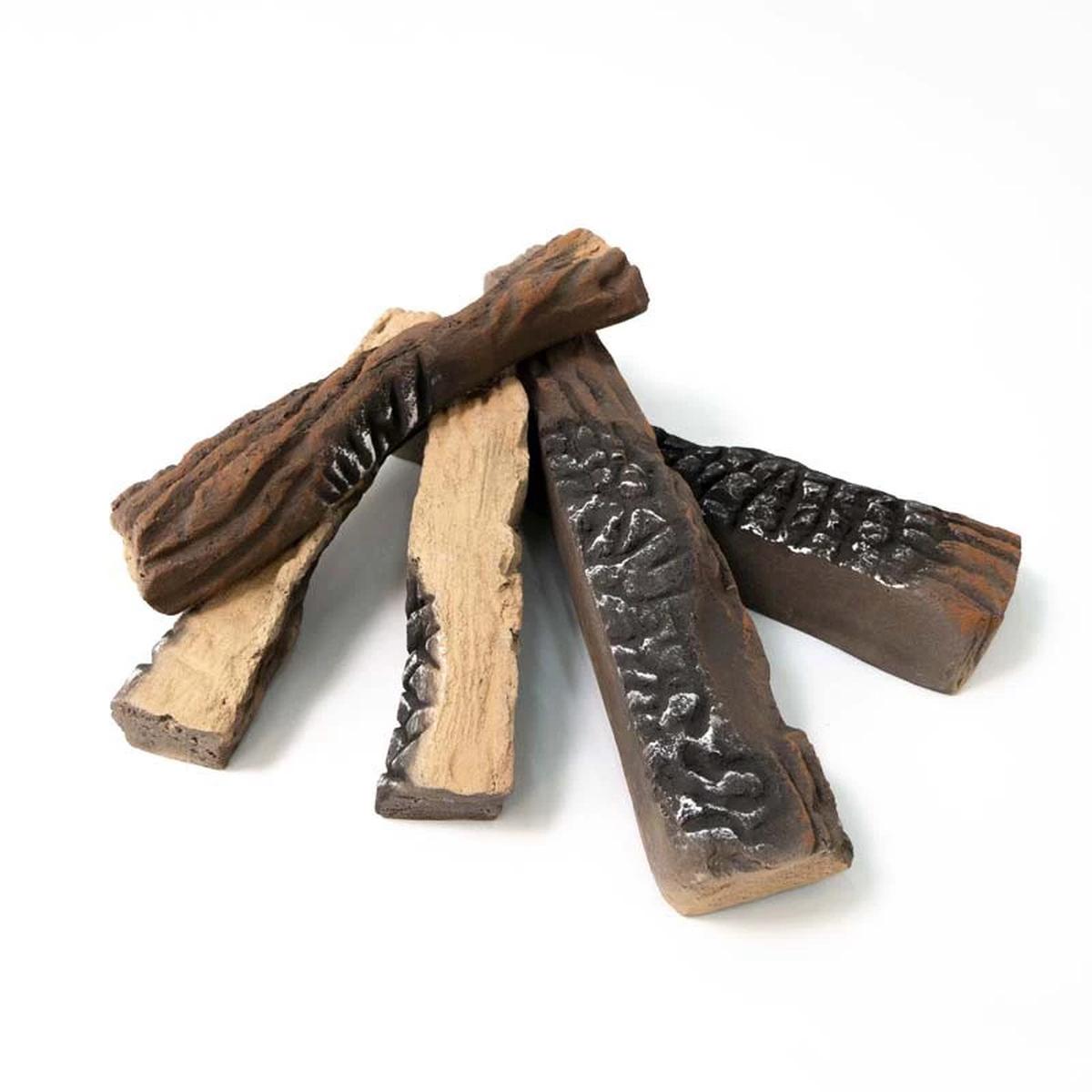 ScandiFlames Zierholz für Bioethanol-Kamine, keramisches Holz 5 Stück