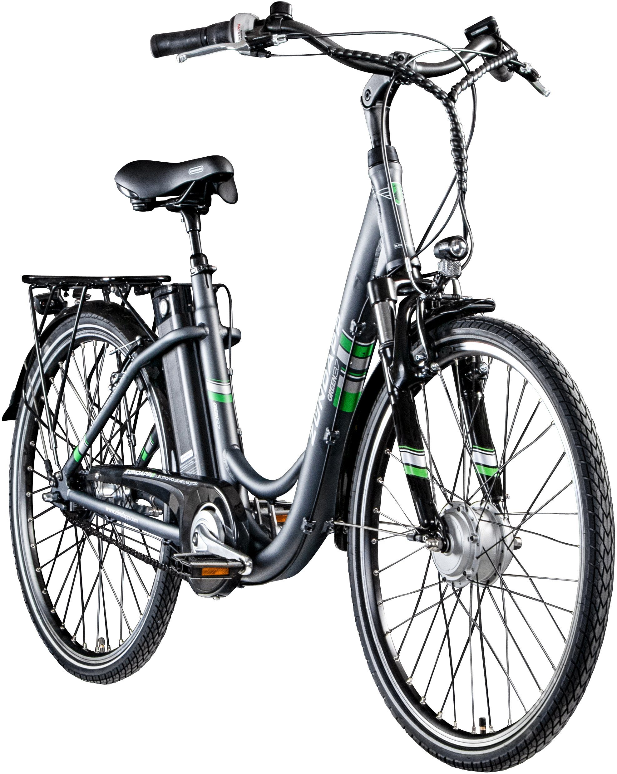 Zündapp E-Bike Green 3.7, 7 Gang, Nabenschaltung, Frontmotor, 374 Wh Akku