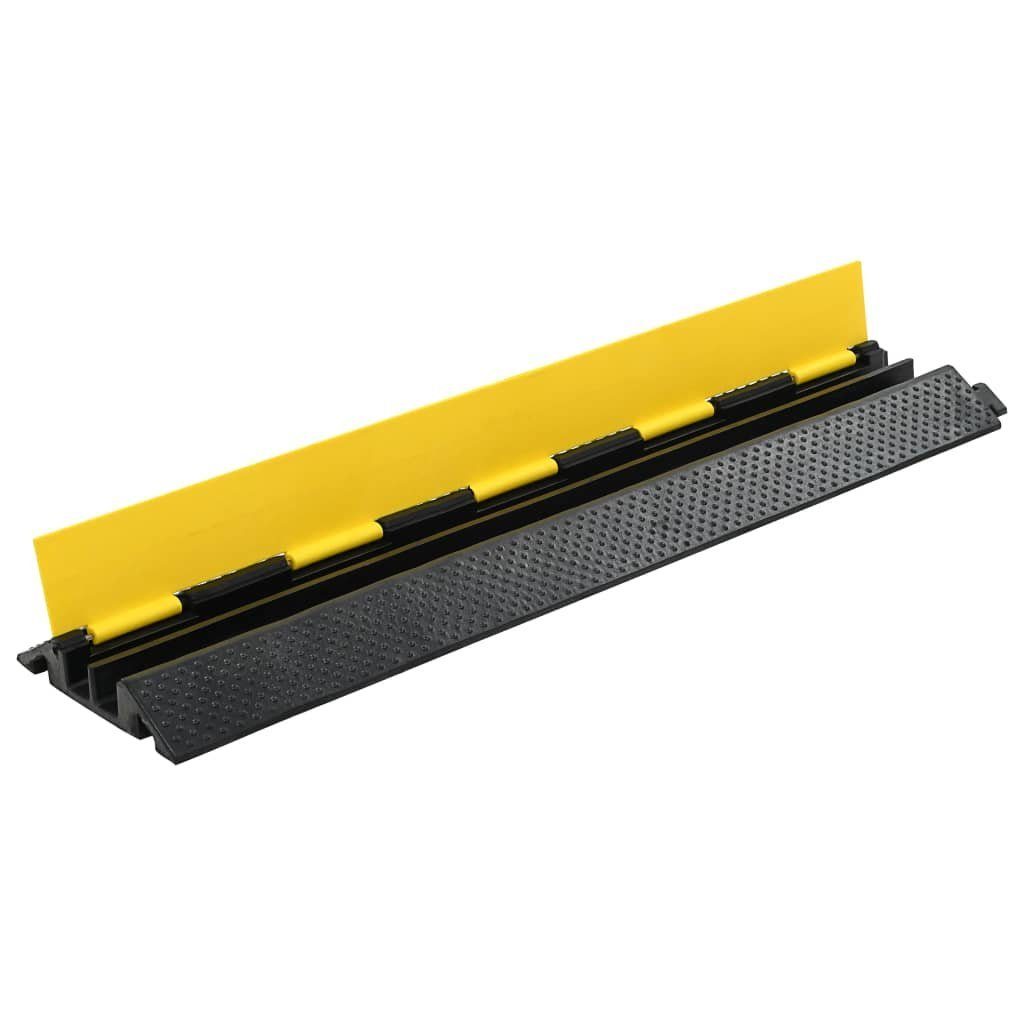 vidaXL Verkehrsschild Kabelbrücken Überfahrschutz 2 Stk. 2 Kanäle Gummi 101,5 cm, (2 St)
