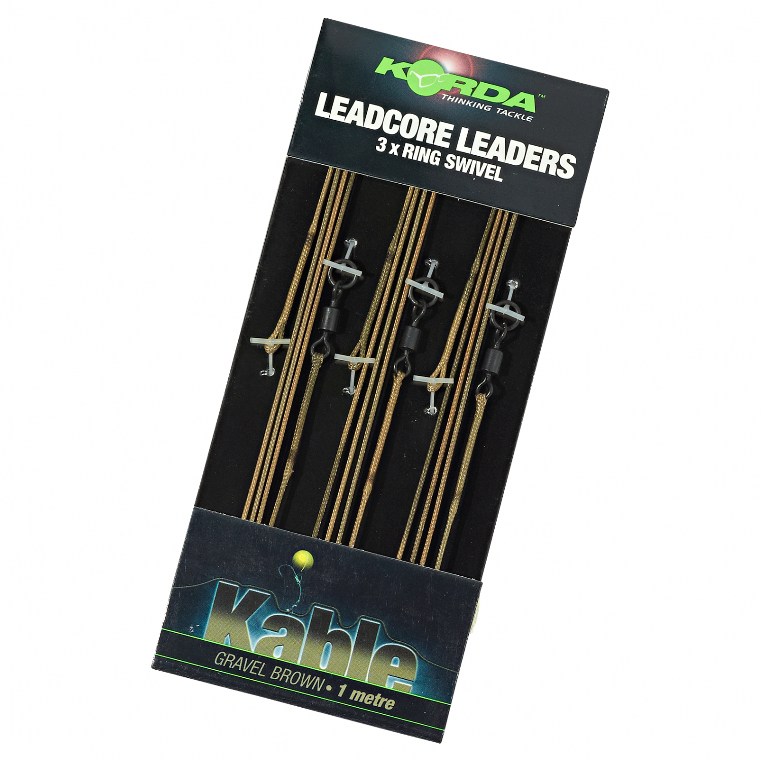 Korda Ring Swivel Leadcore Leader (kiesbraun)