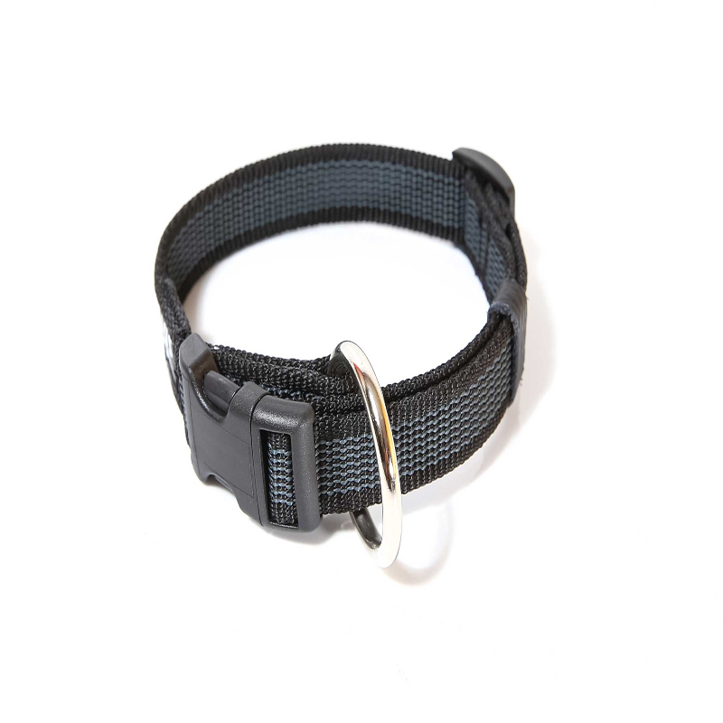 JULIUS-K9 Hundehalsbänder JULIUS-K9 Halsband 20mm x 27-42cm schwarz/ grau