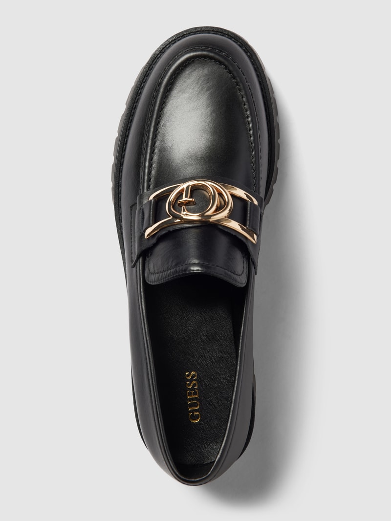 Penny-Loafer mit Zierbesatz Modell 'ILARY' in schwarz