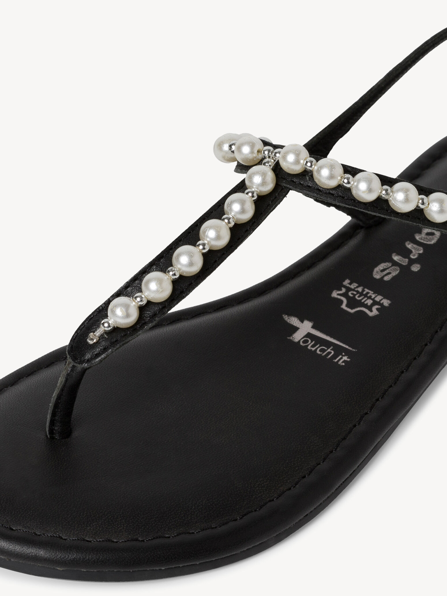 Sandale en cuir - noir