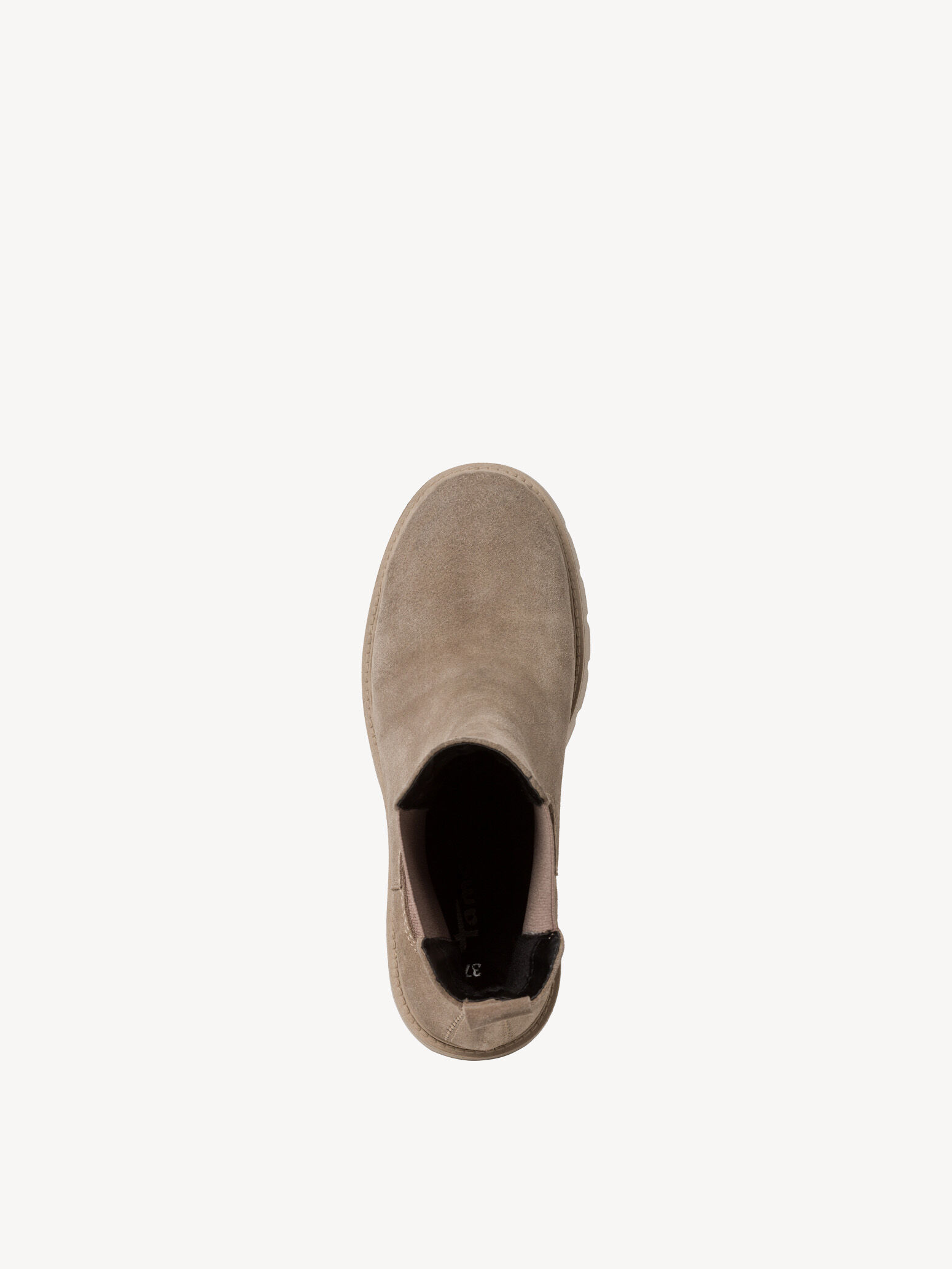 Bottine Chelsea en cuir - beige