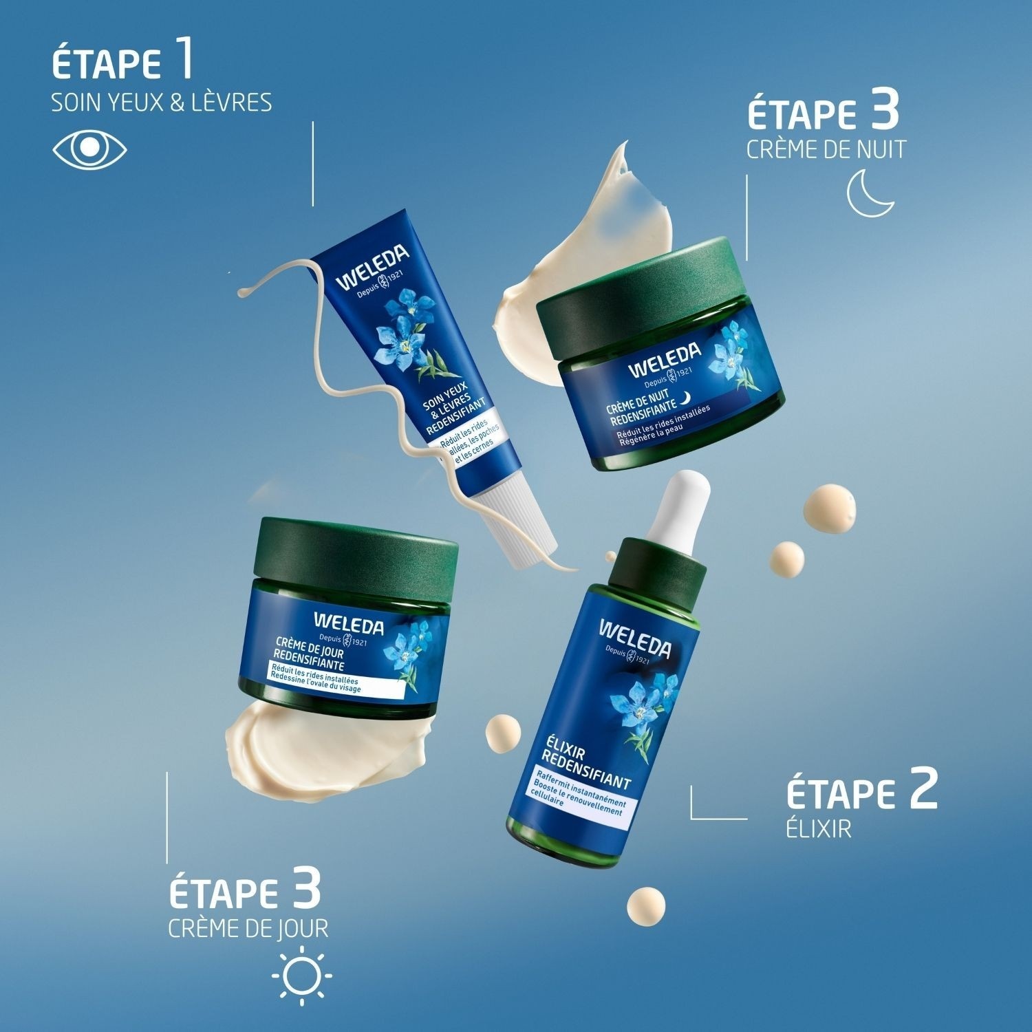 Weleda dnevna krema za učvršćivanje kože s plavim encijanom i runolikom - 40 ml