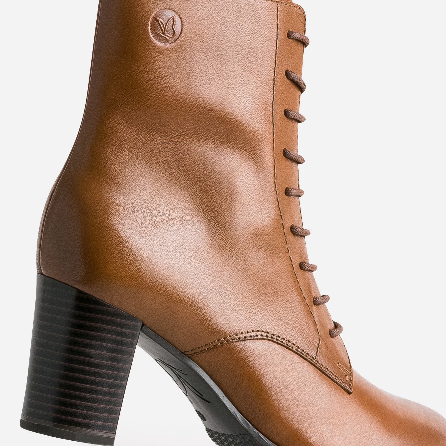 Bottine à talon CAPRICE cognac en cuir