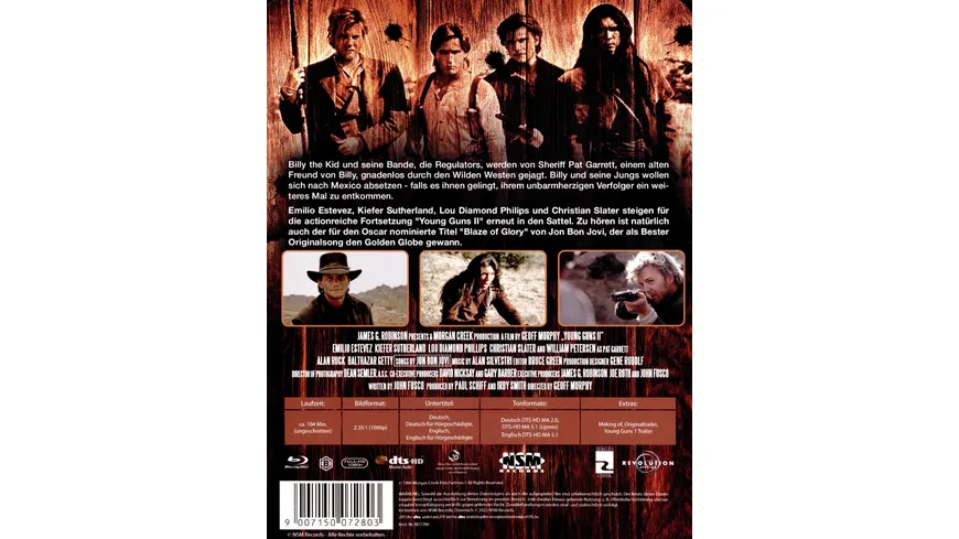 Young Guns 2 - Blaze of Glory - Steelbook - Limitierte Edition