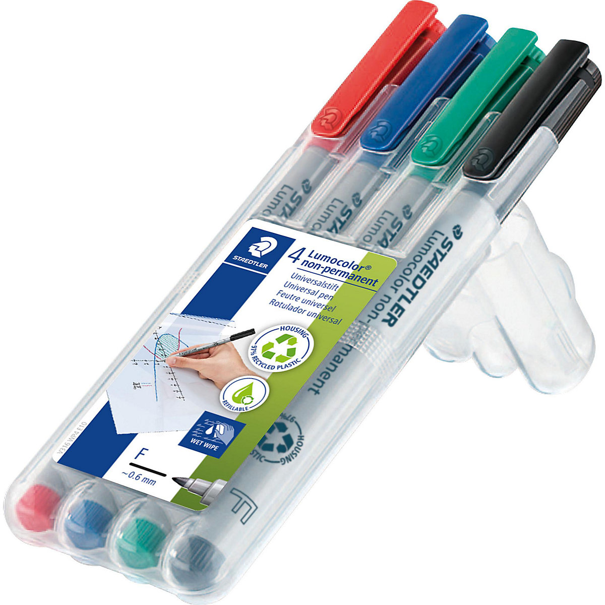 Lumocolor® Universalstift permanent F, 4 Farben