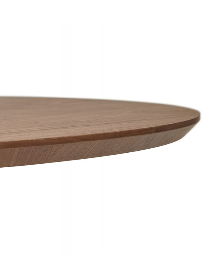 KADIMA DESIGN Runder Esstisch aus Walnussfurniertem Holz | Nordischer Stil in Braun günstig kaufen onesize