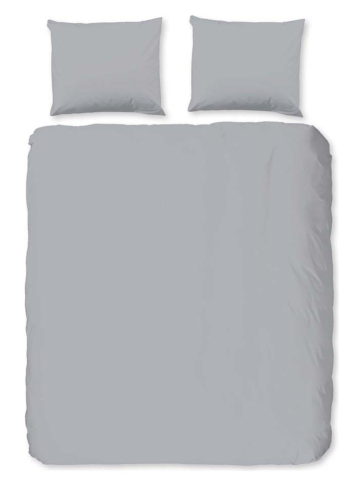 Good Morning Flanell-Bettwäsche-Set in Hellgrau günstig kaufen