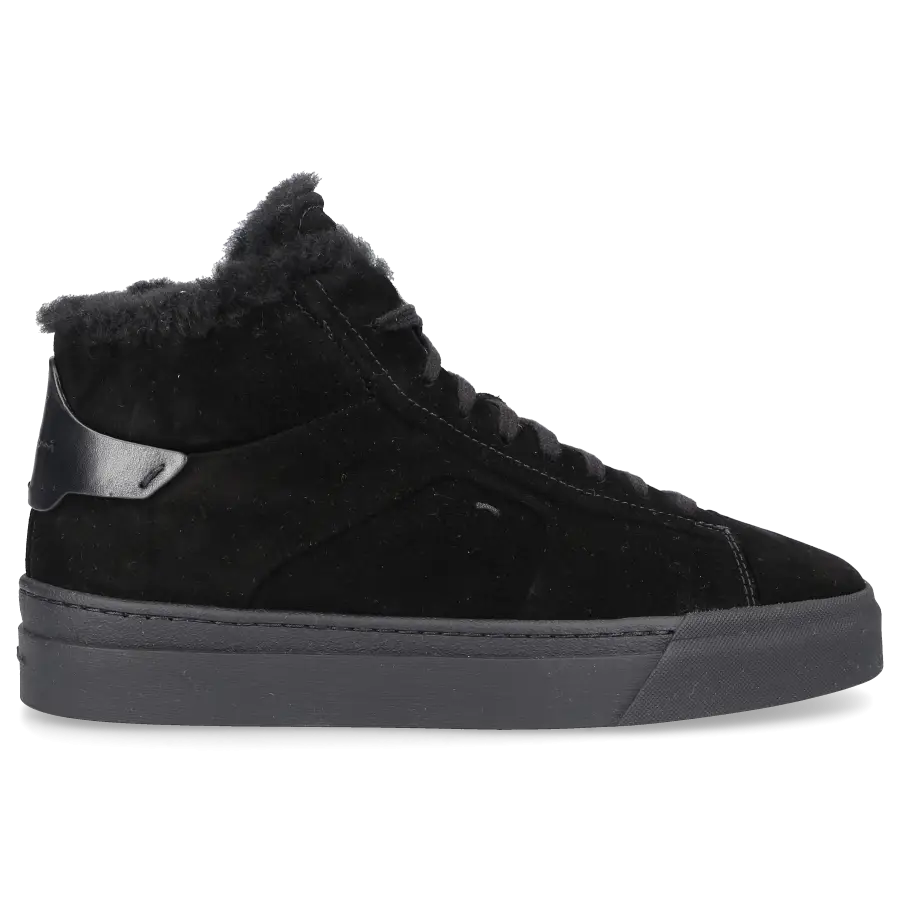 Santoni - Sneaker high 60943 Veloursleder - schwarz