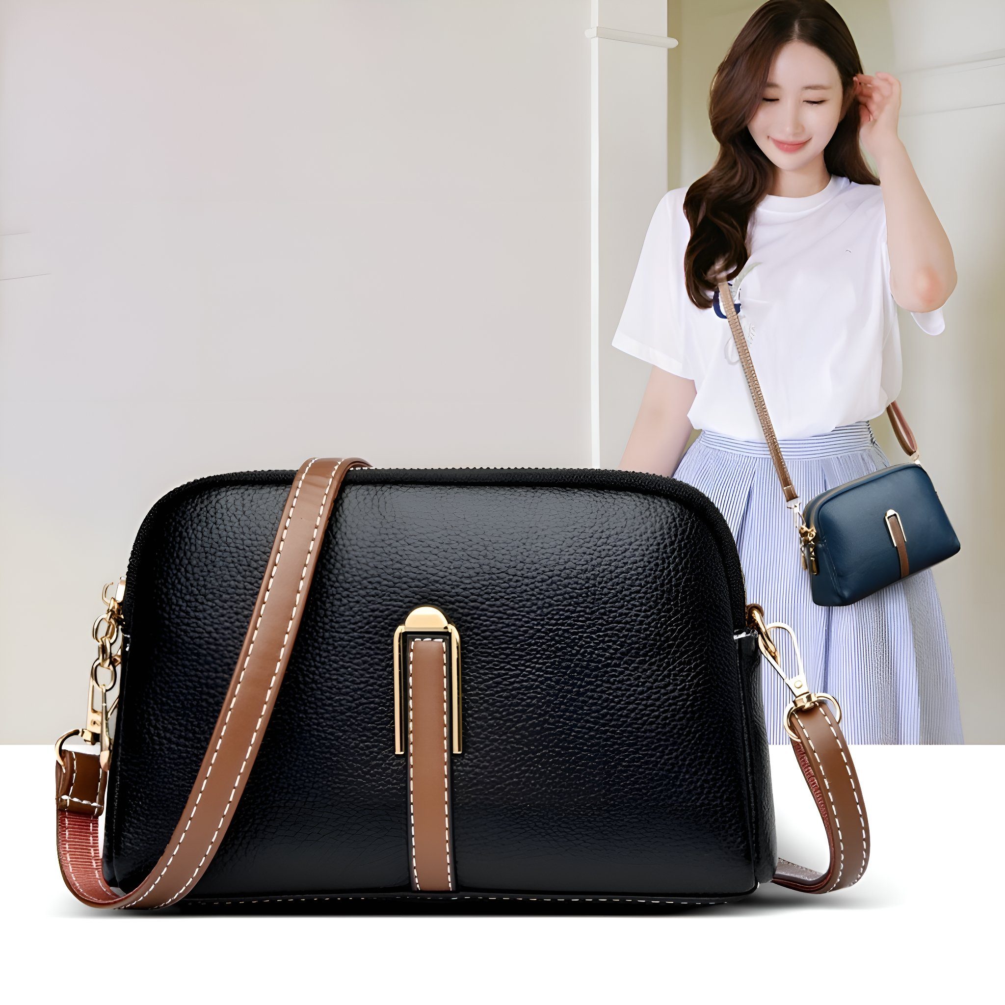Suzakuin Schultertasche Exquisite Damen Umhängetasche - Stilvoll, Vielseitig und Hochwertig, Schultertasche